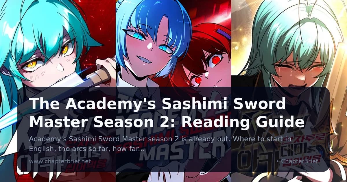 Three Academy's Sashimi Sword Master covers side by side: a teal-haired student biting a sashimi knife, two schoolgirls, a crying girl with a golden sword