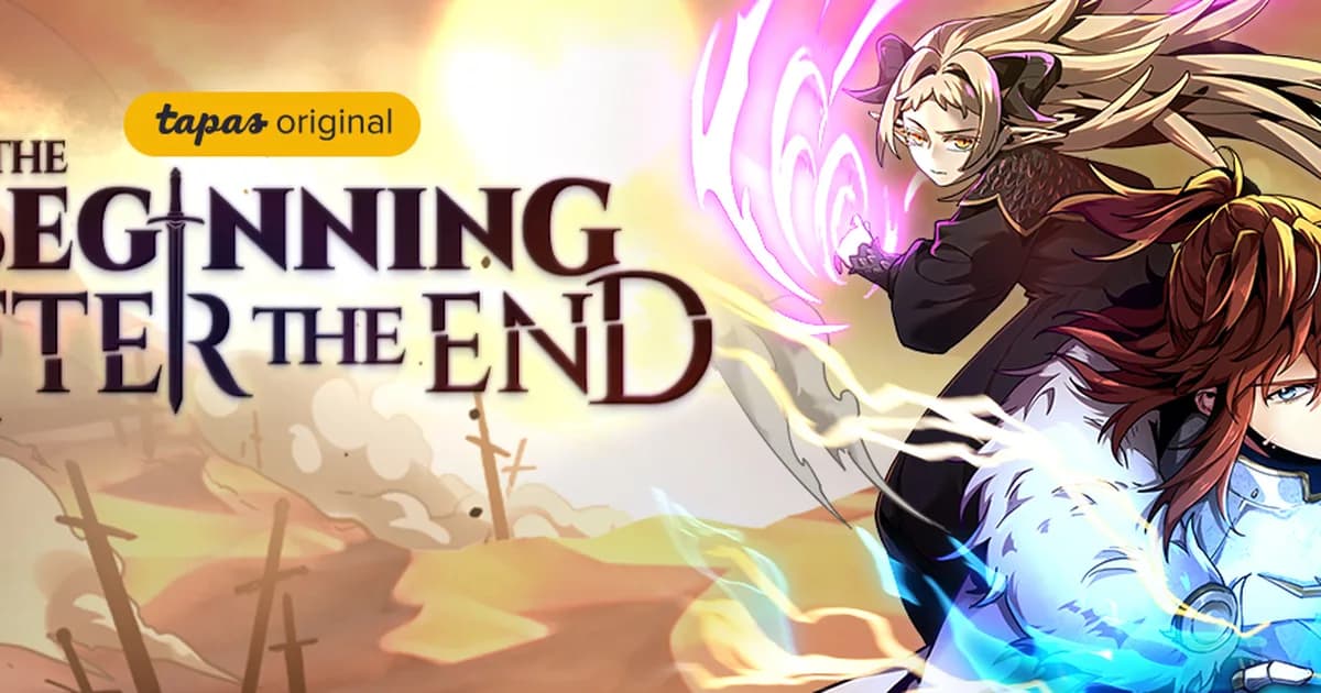 Arthur Leywin from The Beginning After the End, a young boy with silver-white hair in a magical forest clearing, aether energy visible around his hands