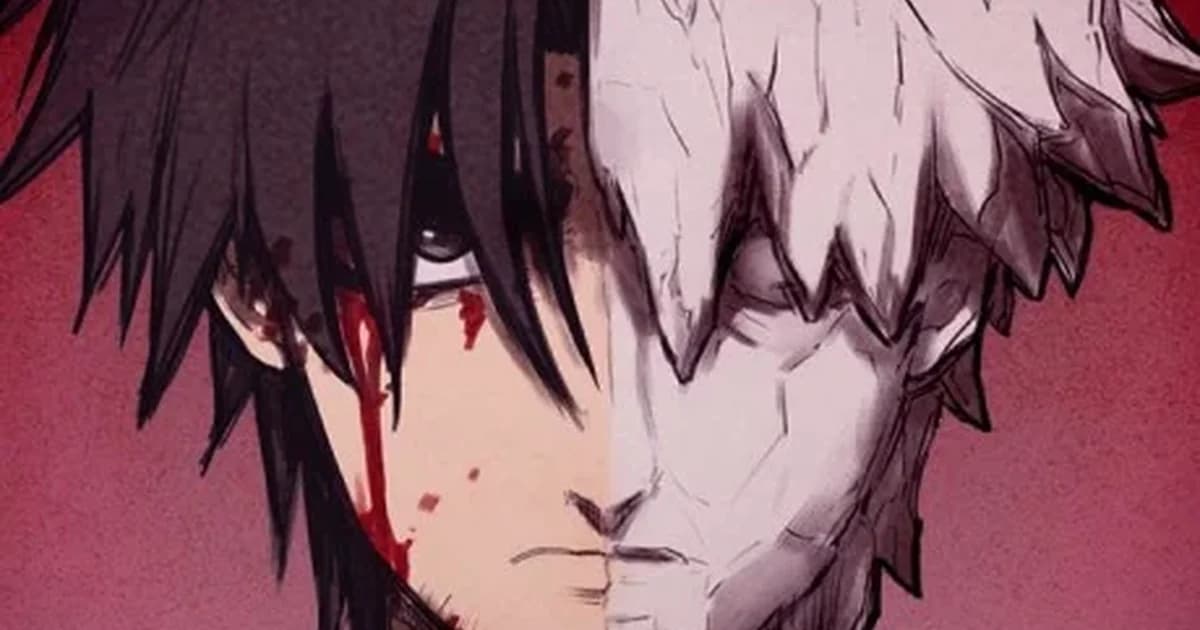 Copycat cover showing a face split between a bloodied realistic half and a pale sketch-line half