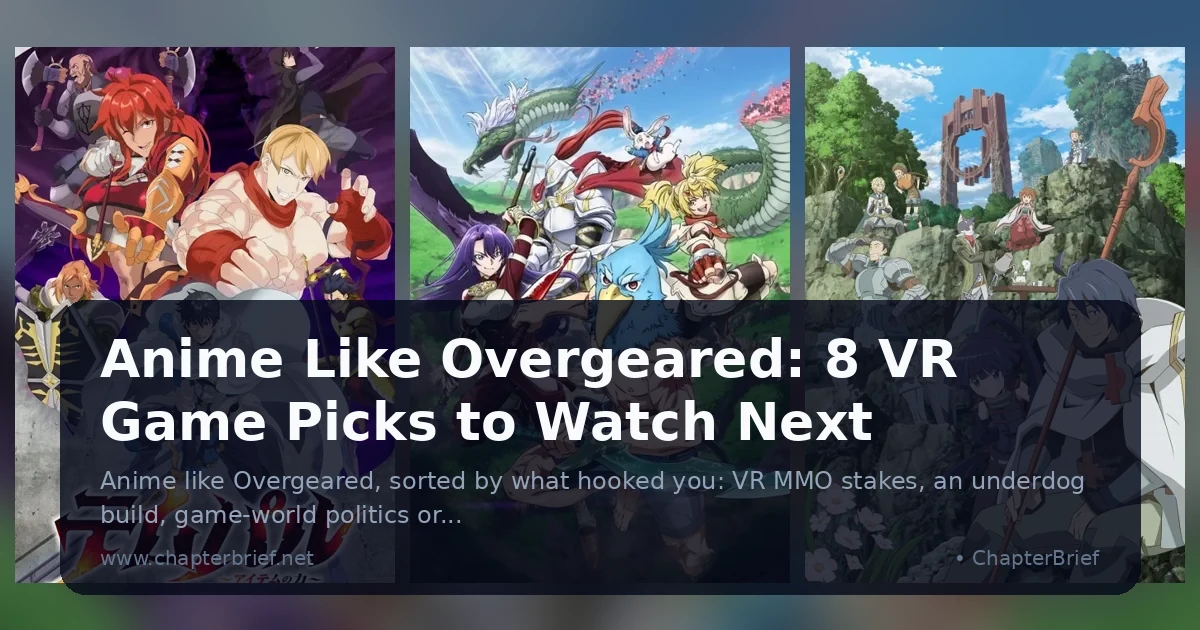 Anime Like Overgeared: 8 VR Game Picks to Watch Next
