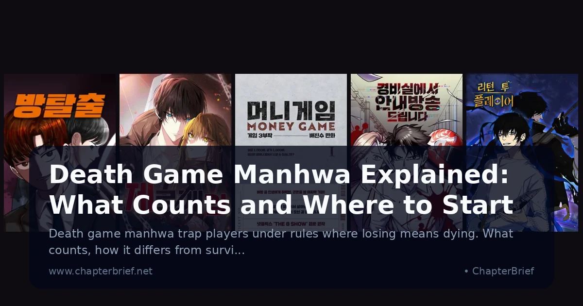 Death Game Manhwa Explained: What Counts and Where to Start