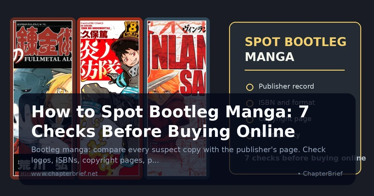 How to Spot Bootleg Manga: 7 Checks Before Buying Online