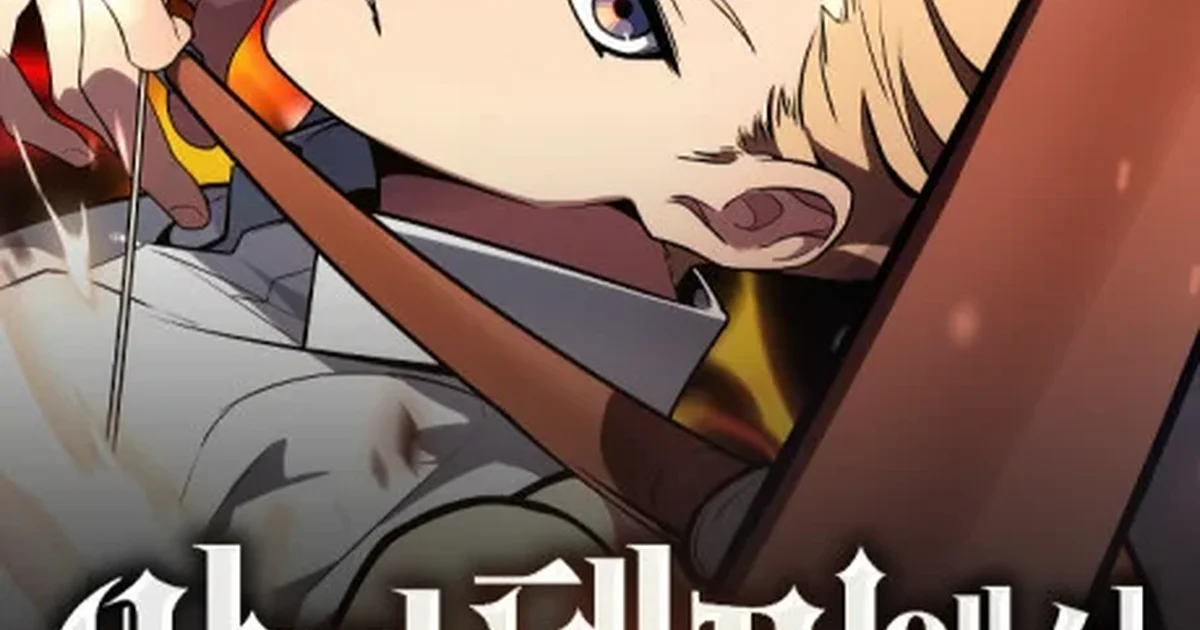 The Extra's Academy Survival Guide key art, a blonde academy student in uniform drawing a bow at a sharp angle, tense close-up on his face