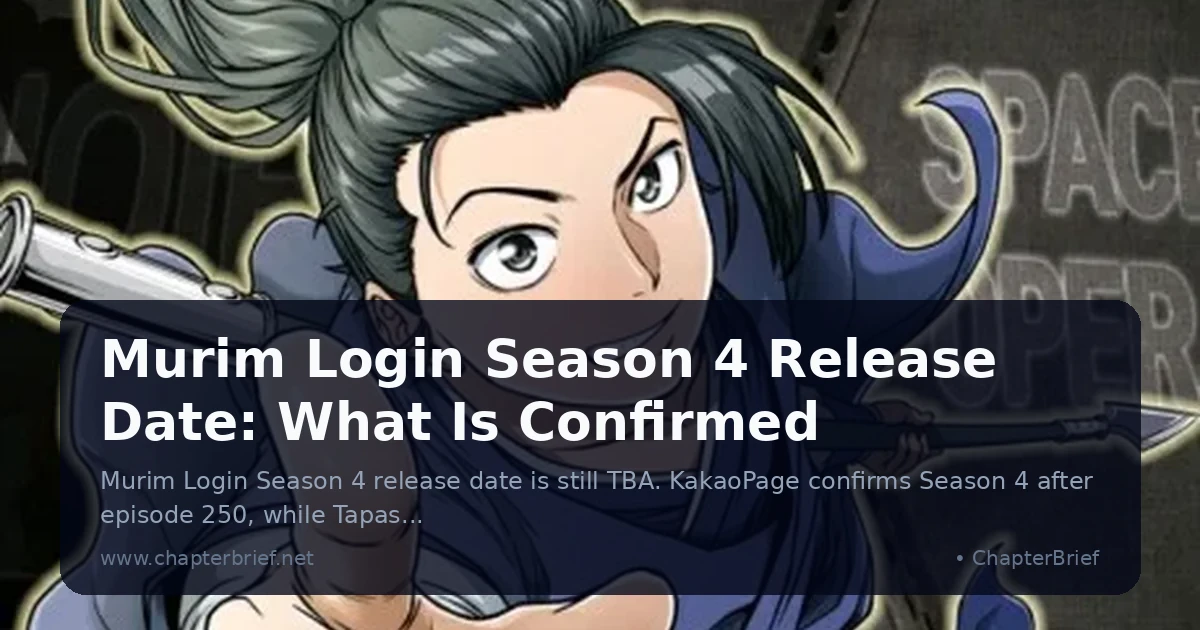 Murim Login Season 4 Release Date: What Is Confirmed
