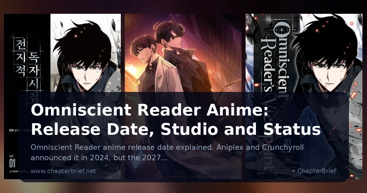 Omniscient Reader Anime: Release Date, Studio and Status