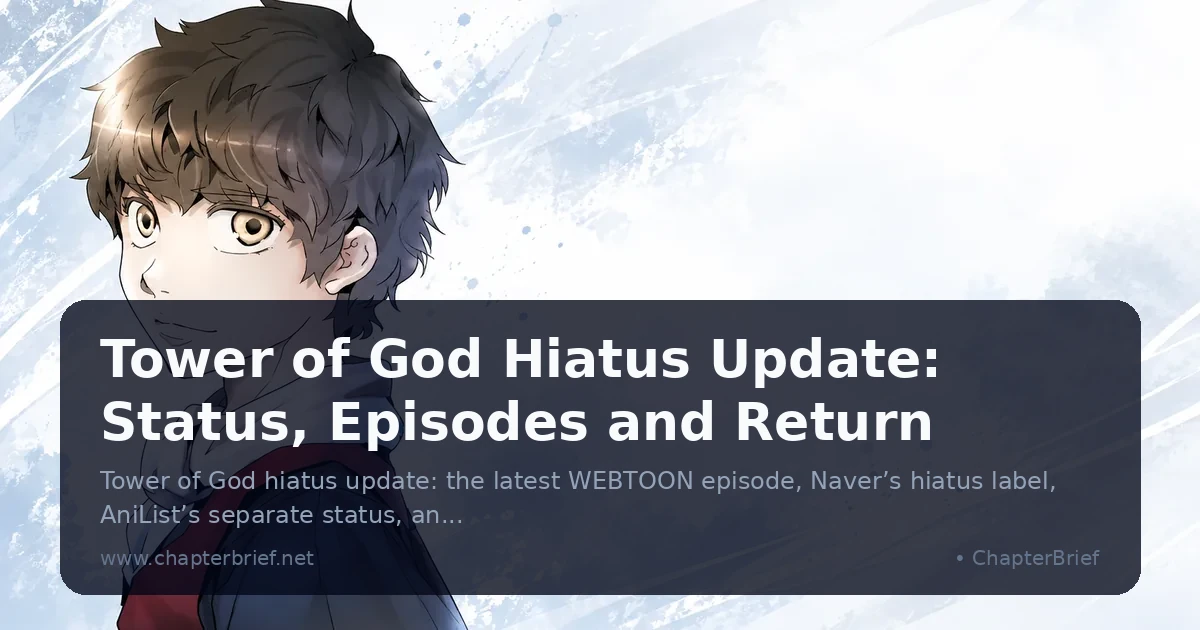 Tower of God Hiatus Update: Status, Episodes and Return