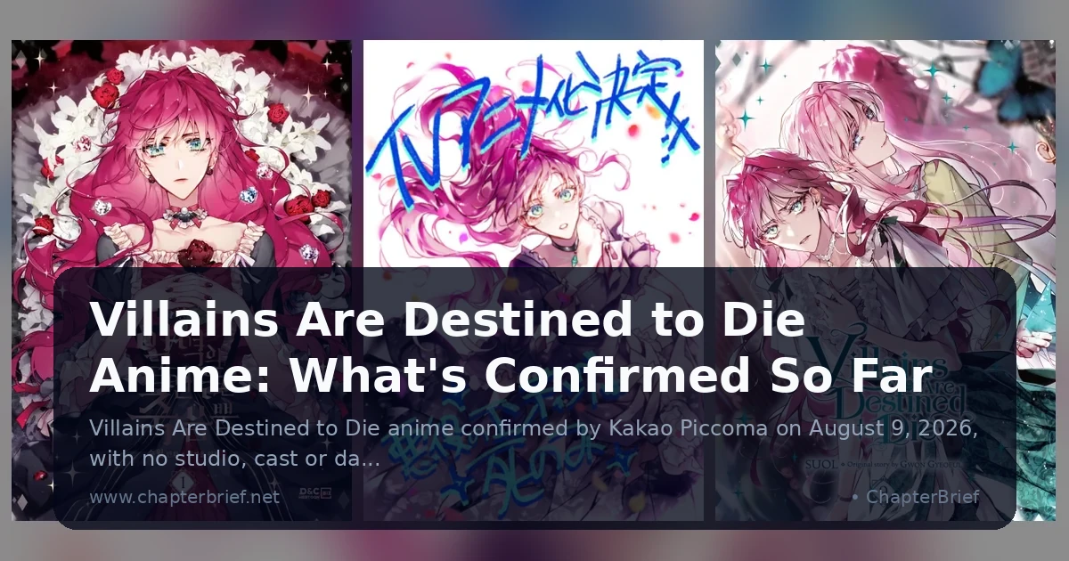 Villains Are Destined to Die Anime: What's Confirmed So Far