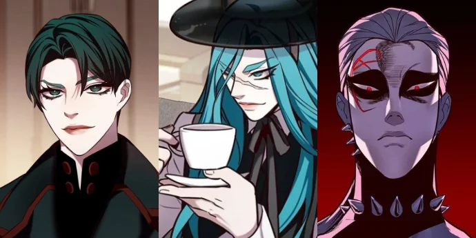 AniList character portraits of Frame executives Muse, Vatore, and Earthquake, three of the organization's confirmed named antagonists