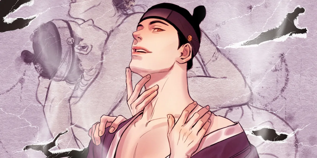 Painter of the Night manhwa cover art showing Baek Nakyum and Yoon Seungho